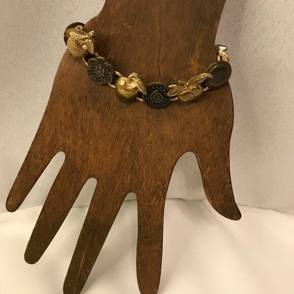 Bronze and Gold Tone Bracelet - Picture 2 of 11